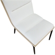 Bowery Hill Contemporary Cream Polyester Dining Chair (Set of 2)