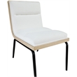 Bowery Hill Contemporary Cream Polyester Dining Chair (Set of 2)