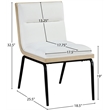 Bowery Hill Contemporary Cream Polyester Dining Chair (Set of 2)