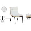 Bowery Hill Contemporary Cream Polyester Dining Chair (Set of 2)