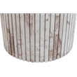 Bowery Hill Contemporary Cream Handcrafted Genuine Marble Dining Table
