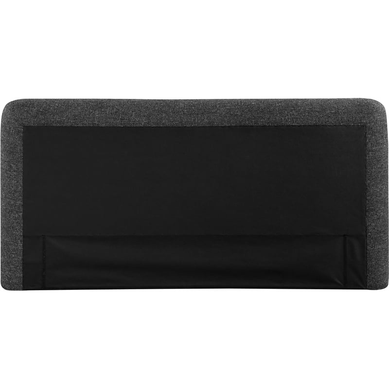 Bowery Hill Contemporary Rich Black Fabric Upholstered Queen Bed