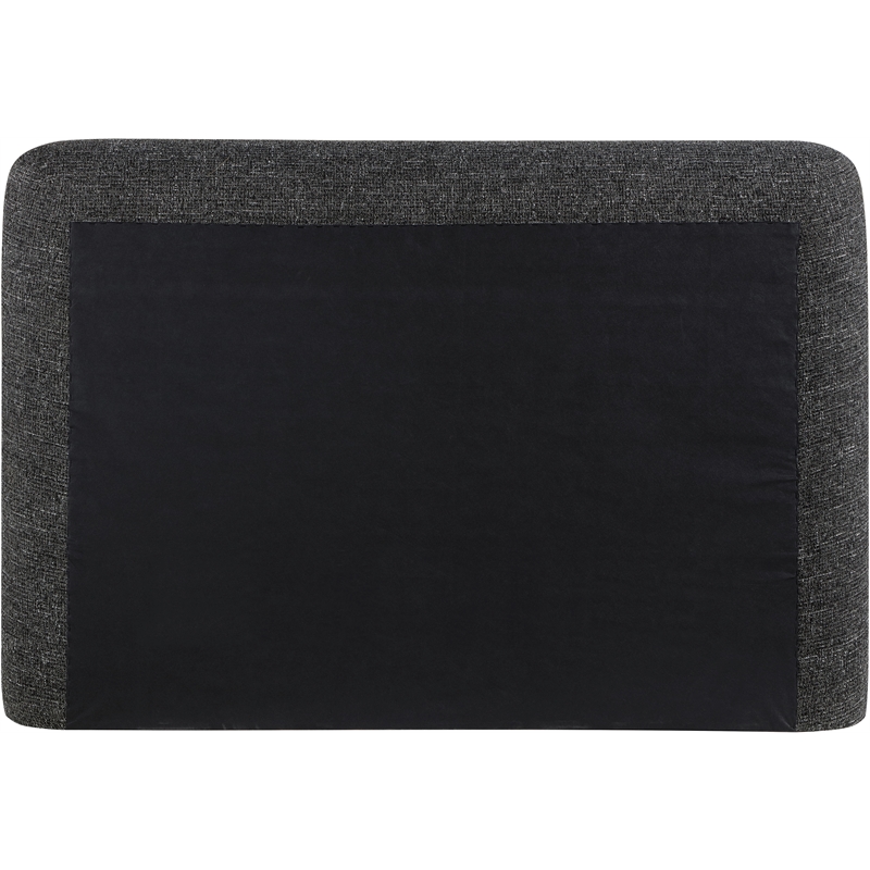 Bowery Hill Contemporary Rich Black Fabric Upholstered Twin Bed