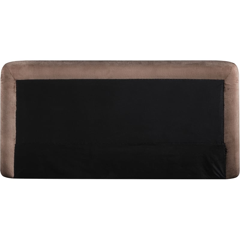 Bowery Hill Contemporary Brown Chenille Fabric Upholstered Queen Bed