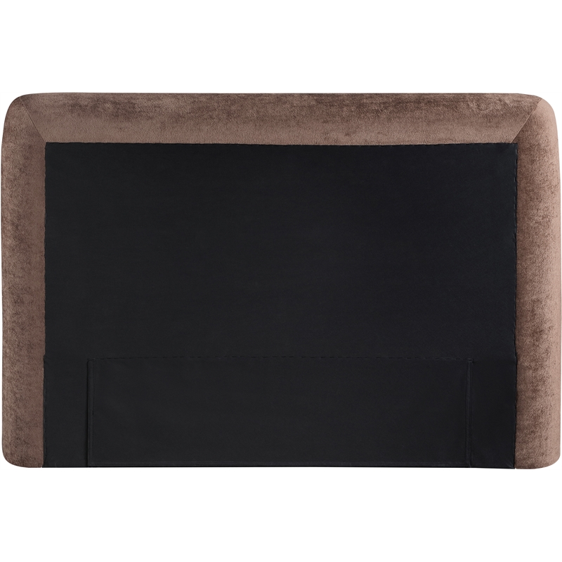 Bowery Hill Contemporary Brown Chenille Fabric Upholstered Twin Bed