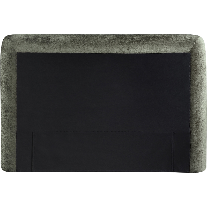 Bowery Hill Contemporary Green Chenille Fabric Upholstered Twin Bed