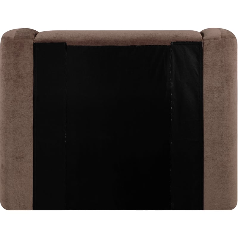 Bowery Hill Contemporary Brown Chenille Fabric Upholstered Twin Bed