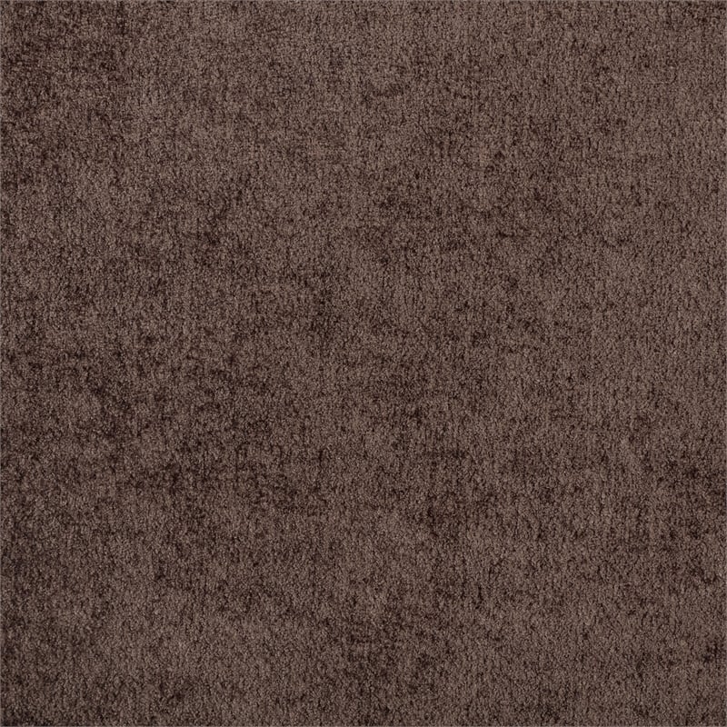 Bowery Hill Contemporary Brown Chenille Fabric Upholstered Twin Bed