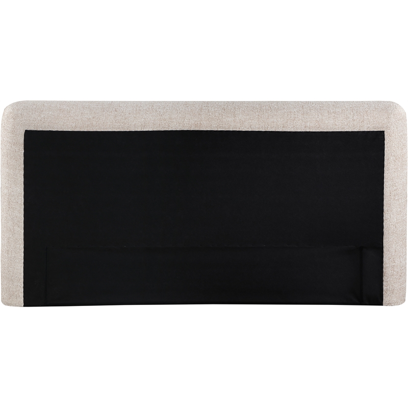 Bowery Hill Contemporary Rich Beige Fabric Upholstered Full Bed