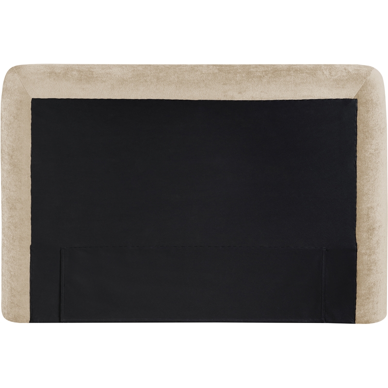 Bowery Hill Contemporary Beige Chenille Fabric Upholstered Twin Bed