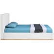 Bowery Hill Contemporary Cream Linen Textured Fabric Full Bed
