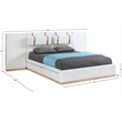 Bowery Hill Contemporary Cream Linen Textured Fabric Full Bed