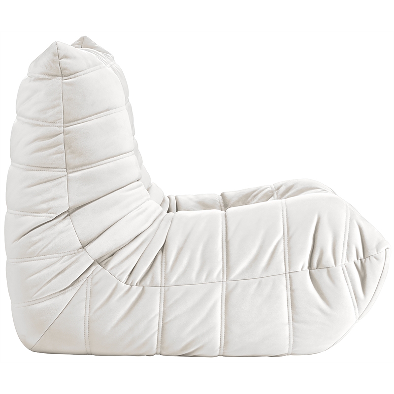 Bowery Hill Contemporary Soft Cream Velvet Upholstered Chair