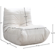 Bowery Hill Contemporary Soft Cream Velvet Upholstered Chair