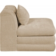 Bowery Hill Contemporary Beige Chenille Fabric Modular Chair