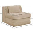 Bowery Hill Contemporary Beige Chenille Fabric Modular Chair
