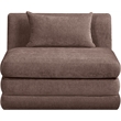 Bowery Hill Contemporary Brown Chenille Fabric Modular Chair