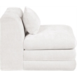 Bowery Hill Contemporary Cream Chenille Fabric Modular Chair