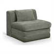 Bowery Hill Contemporary Green Chenille Fabric Modular Chair