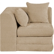 Bowery Hill Contemporary Beige Chenille Fabric Corner Modular Chair