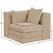 Bowery Hill Contemporary Beige Chenille Fabric Corner Modular Chair