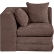 Bowery Hill Contemporary Brown Chenille Fabric Corner Modular Chair