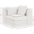 Bowery Hill Contemporary Cream Chenille Fabric Corner Modular Chair