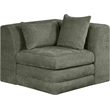 Bowery Hill Contemporary Green Chenille Fabric Corner Modular Chair