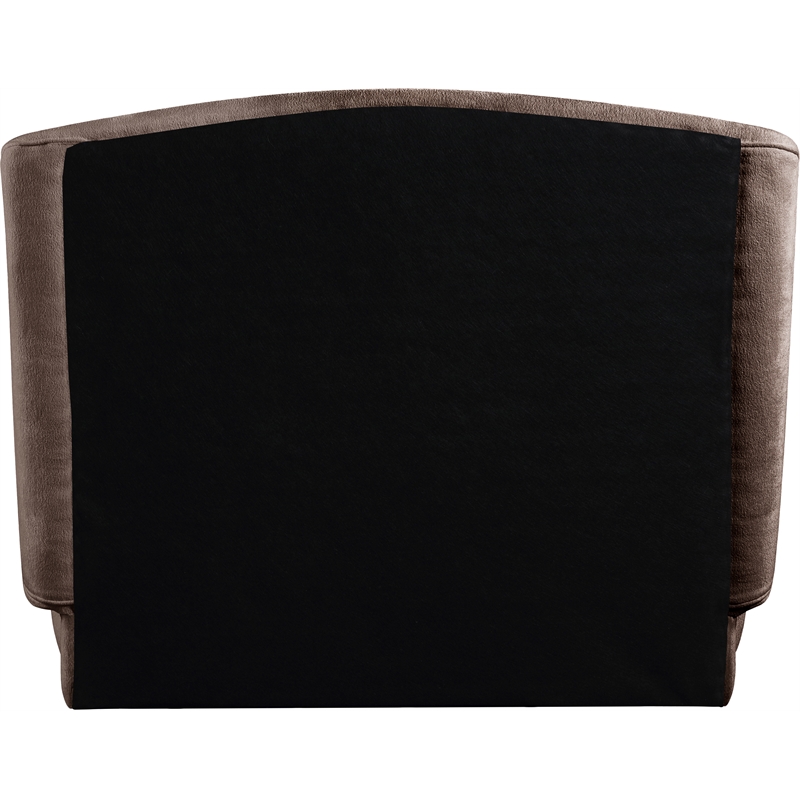 Bowery Hill Contemporary Brown Chenille Fabric Upholstered Twin Bed