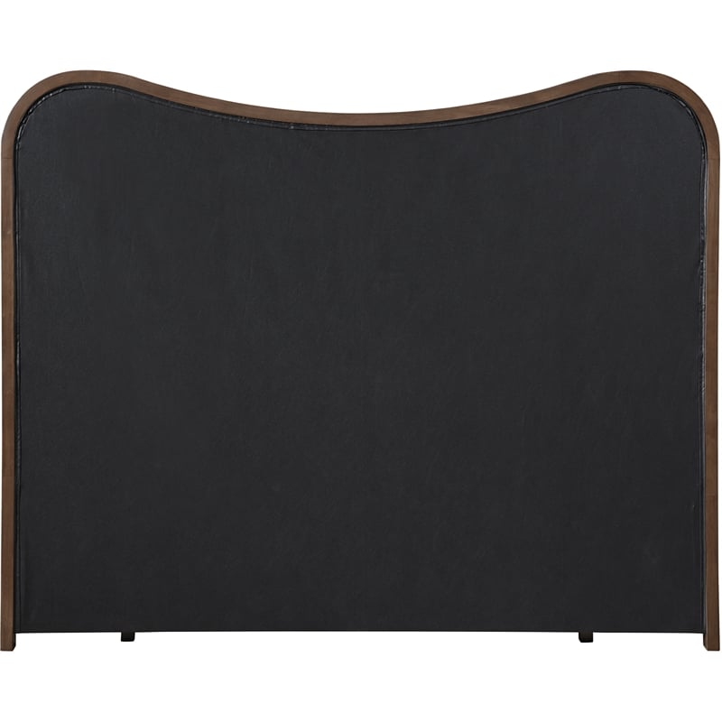 Bowery Hill Contemporary Brown Linen Textured Fabric Upholstered Queen Bed