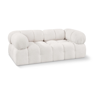 Bowery Hill 170&quot Cream Boucle Fabric Upholstered 5-Oiece Modular Sofa