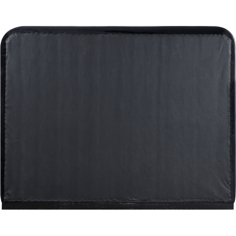 Bowery Hill Contemporary Black Durable Velvet Upholstered King Bed