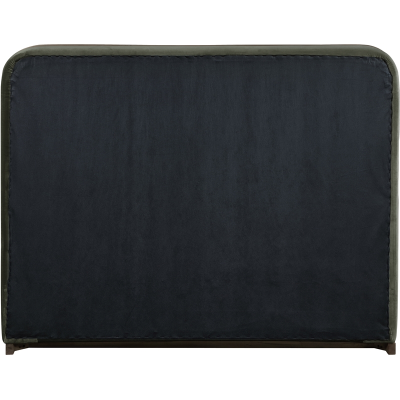 Bowery Hill Contemporary Green Durable Velvet Upholstered Full Bed