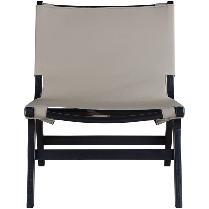 Bowery Hill Contemporary Taupe Vegan Leather Upholstered Accent Chair