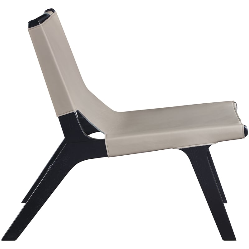 Bowery Hill Contemporary Taupe Vegan Leather Upholstered Accent Chair