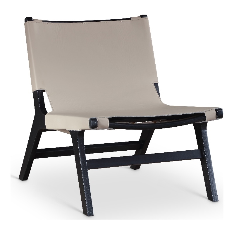 Bowery Hill Contemporary Taupe Vegan Leather Upholstered Accent Chair