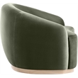 Bowery Hill Contemporary Green Durable Velvet Upholstered Chair