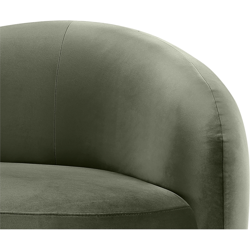 Bowery Hill Contemporary Green Durable Velvet Upholstered Chair