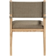 Bowery Hill Contemporary Brown Linen Textured Fabric Dining Arm Chair