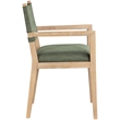 Bowery Hill Contemporary Olive Linen Textured Fabric Dining Arm Chair