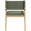 Bowery Hill Contemporary Olive Linen Textured Fabric Dining Arm Chair