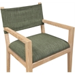 Bowery Hill Contemporary Olive Linen Textured Fabric Dining Arm Chair