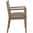 Bowery Hill Contemporary Brown Linen Textured Fabric Dining Arm Chair