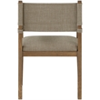 Bowery Hill Contemporary Brown Linen Textured Fabric Dining Arm Chair