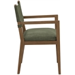 Bowery Hill Contemporary Olive Linen Textured Fabric Dining Arm Chair