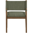 Bowery Hill Contemporary Olive Linen Textured Fabric Dining Arm Chair