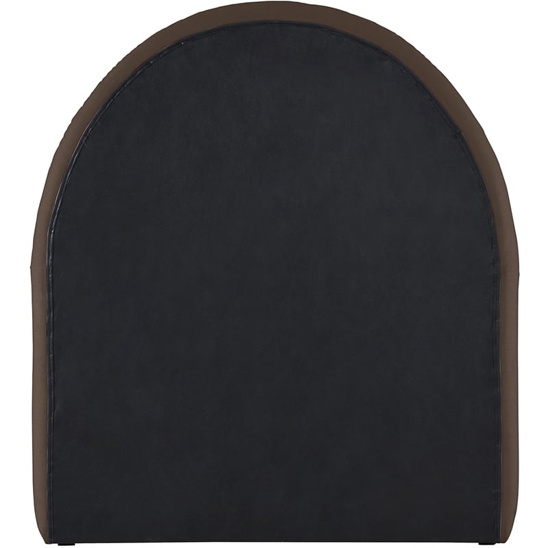 Bowery Hill Contemporary Brown Chenille Fabric Upholstered Twin Bed