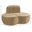 Bowery Hill Contemporary Beige Durable Velvet Upholstered Chair