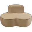Bowery Hill Contemporary Beige Durable Velvet Upholstered Chair
