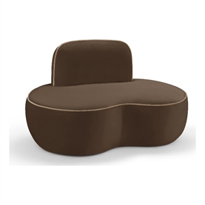 Bowery Hill Contemporary Brown Durable Velvet Upholstered Chair